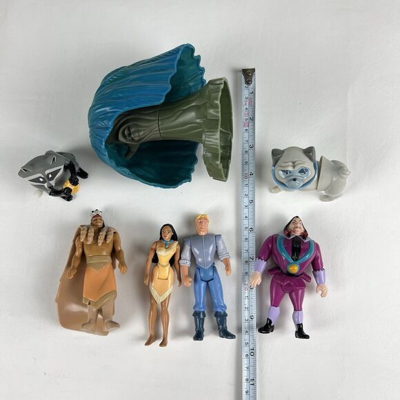 BURGER KING Pocahontas Toy Lot Plastic Figures Kid's Club VTG 90s Cake Toppers - Picture 5 of 8